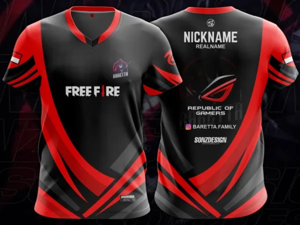 cetak kaos custom untuk klub e-sport